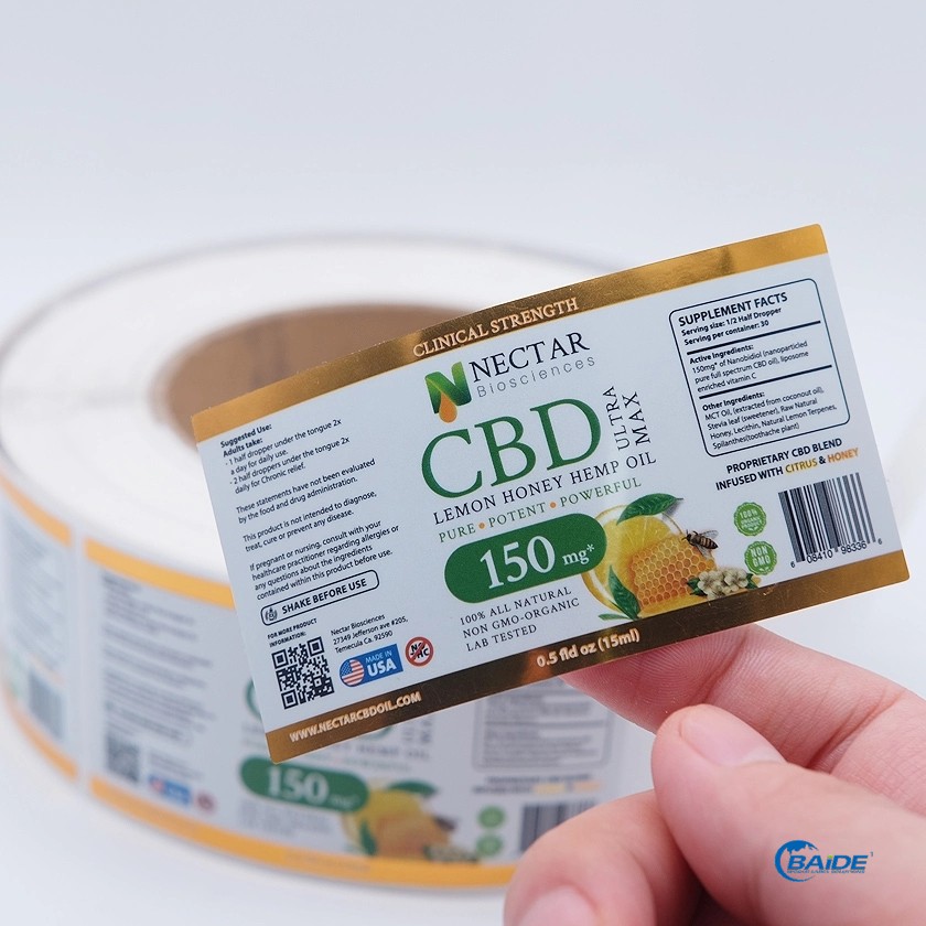 化妝品瓶貼不干膠貼紙印刷